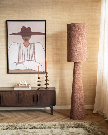 Floor Lamp Micky Bouclé Burgundy - Things I Like Things I Love