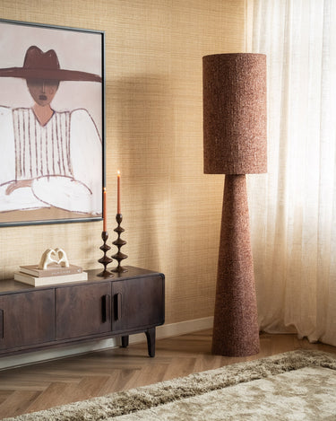 Floor Lamp Micky Bouclé Burgundy - Things I Like Things I Love