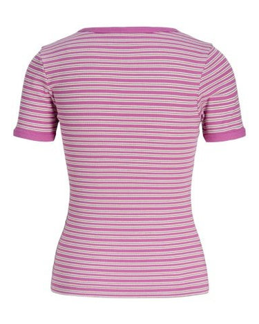 Frankie Stripe Tee Pink - Things I Like Things I Love