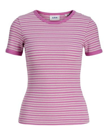 Frankie Stripe Tee Pink - Things I Like Things I Love