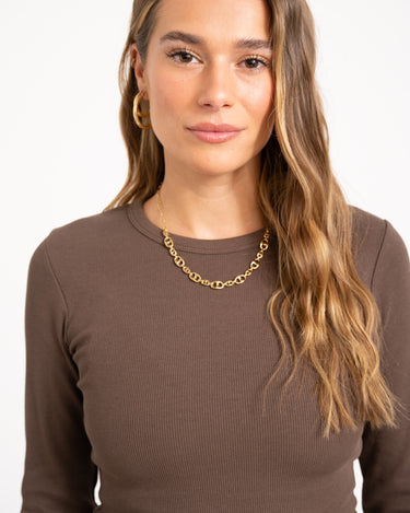 Freya Rib Tee Bracken - Things I Like Things I Love