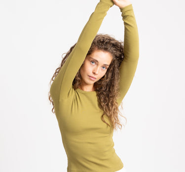 Freya Rib Tee Green Moss - Things I Like Things I Love
