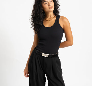 Frida U-Neck Top Black - Things I Like Things I Love