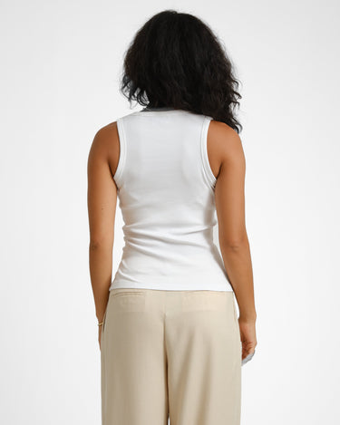 Frida U - Neck Top Bright White - Things I Like Things I Love