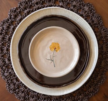 Gebaksbordje Bloem Oker - Things I Like Things I Love