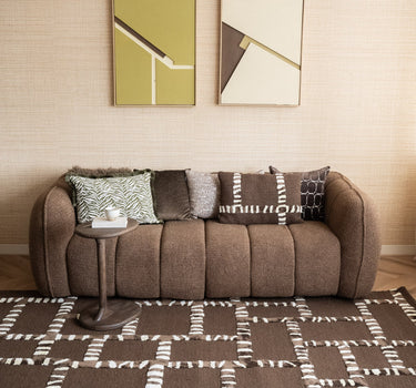 Groot Handgeweven Vloerkleed Stripescape Bruin - Things I Like Things I Love