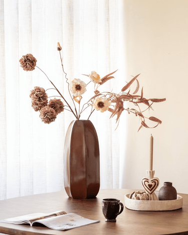 Grote Deco Vaas Serra Burgundy - Things I Like Things I Love