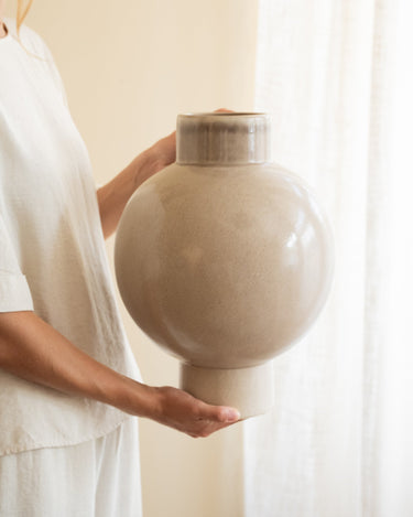 Grote Deco Vaas Zelata Sand - Things I Like Things I Love