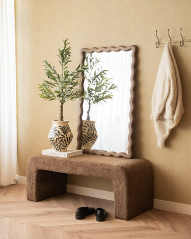 Grote Handgeschilderde Deco Vaas Leaf Green - Things I Like Things I Love
