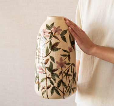 Hand - painted Deco Vase Sakura Flowers - Things I Like Things I Love