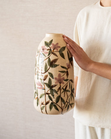 Hand - painted Deco Vase Sakura Flowers - Things I Like Things I Love