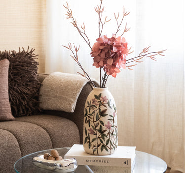 Hand - painted Deco Vase Sakura Flowers - Things I Like Things I Love