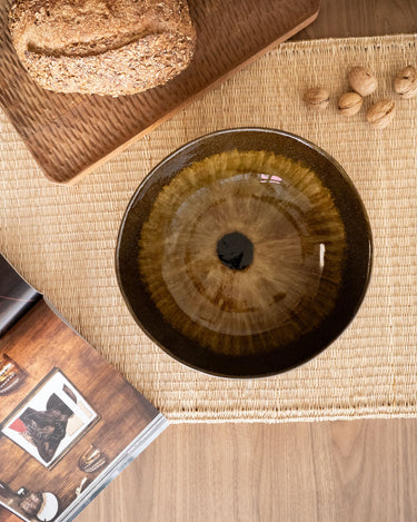 Hand - painted Serving Bowl Cycle Brown - Things I Like Things I Love
