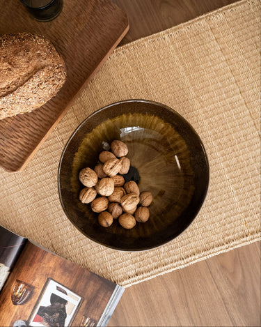 Hand - painted Serving Bowl Cycle Brown - Things I Like Things I Love