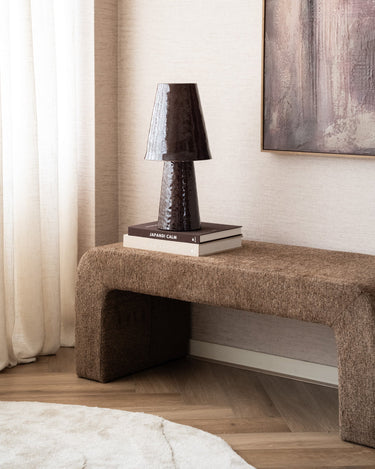 Hand - painted Table Lamp Clayton Burgundy - Things I Like Things I Love