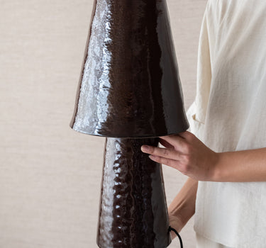 Hand - painted Table Lamp Clayton Burgundy - Things I Like Things I Love