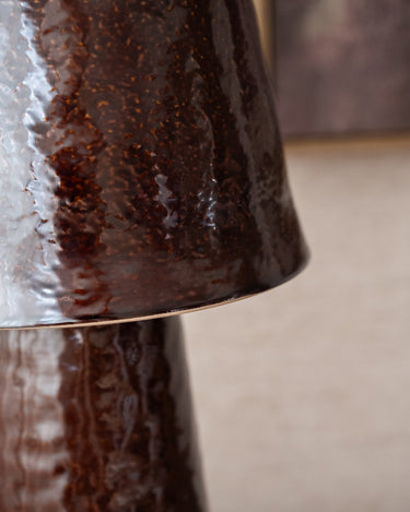 Hand - painted Table Lamp Clayton Burgundy - Things I Like Things I Love