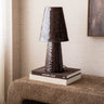 Hand - painted Table Lamp Clayton Burgundy - Things I Like Things I Love