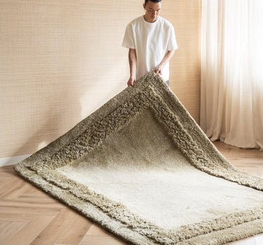 Hand - Tufted Rug Tura Olive Green - Things I Like Things I Love
