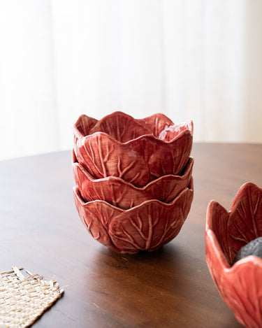 Handbeschilderd Schaaltje Slablad Bordeaux - Things I Like Things I Love