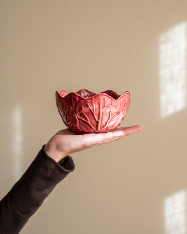 Handbeschilderd Schaaltje Slablad Bordeaux - Things I Like Things I Love