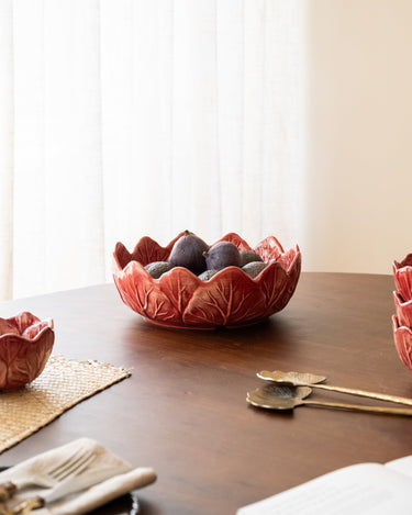 Handbeschilderde Saladeschaal Slablad Bordeaux - Things I Like Things I Love