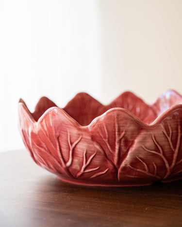 Handbeschilderde Saladeschaal Slablad Bordeaux - Things I Like Things I Love