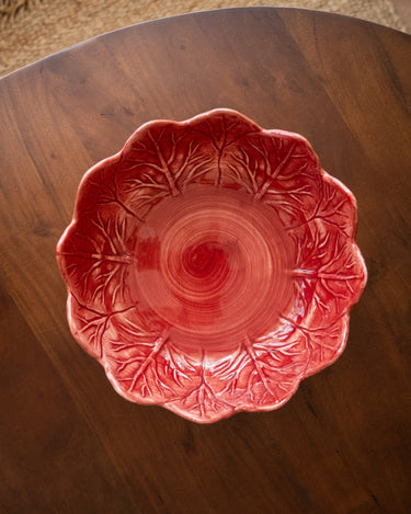 Handbeschilderde Saladeschaal Slablad Bordeaux - Things I Like Things I Love