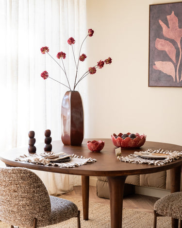 Handbeschilderde Saladeschaal Slablad Bordeaux - Things I Like Things I Love