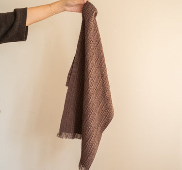 Handdoek Elise Franjes Bruin - Things I Like Things I Love