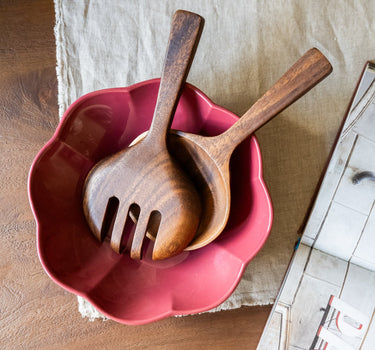 Handgemaakt Kleine Saladeschaal Riggiola Bordeaux - Things I Like Things I Love