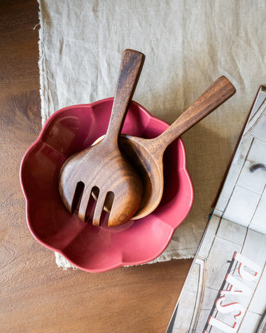 Handgemaakt Kleine Saladeschaal Riggiola Bordeaux - Things I Like Things I Love