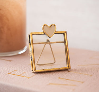 Handgemaakt Mini Fotolijstje Pyar Hart Crème - Things I Like Things I Love