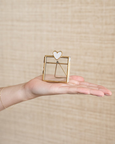 Handgemaakt Mini Fotolijstje Pyar Hart Crème - Things I Like Things I Love