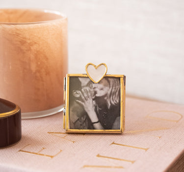 Handgemaakt Mini Fotolijstje Pyar Hart Crème - Things I Like Things I Love