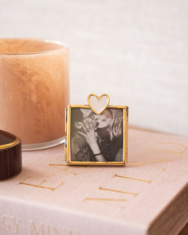 Handgemaakt Mini Fotolijstje Pyar Hart Crème - Things I Like Things I Love