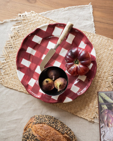 Handgemaakt Serveerbord Vichy Bordeaux - Things I Like Things I Love