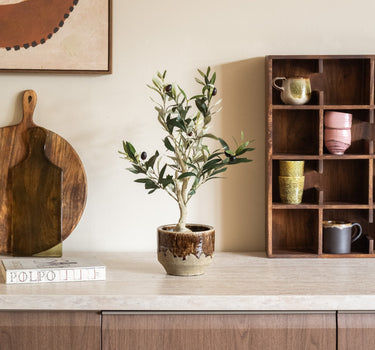 Handgemaakte Bloempot Folke Keramiek Bruin - Things I Like Things I Love