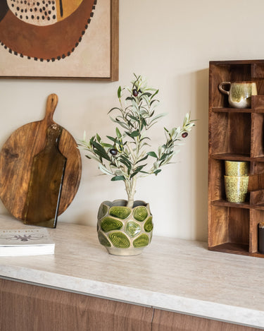 Handgemaakte Bloempot / Keukengereihouder Asta Groen - Things I Like Things I Love