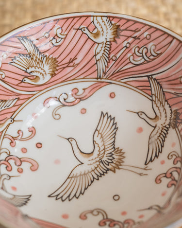 Handgemaakte Japanse Kom Kraanvogel Roze - Things I Like Things I Love