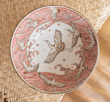 Handgemaakte Japanse Kom Kraanvogel Roze - Things I Like Things I Love