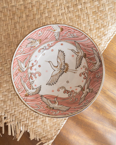 Handgemaakte Japanse Kom Kraanvogel Roze - Things I Like Things I Love