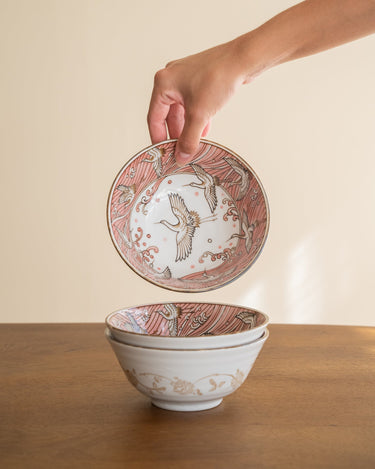 Handgemaakte Japanse Kom Kraanvogel Roze - Things I Like Things I Love