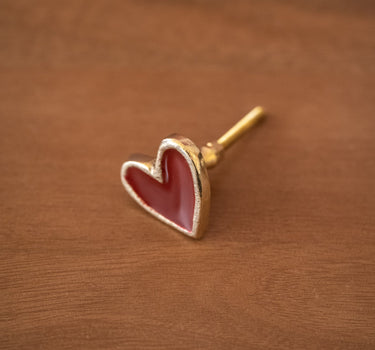 Handgemaakte Kastknop Pyar Hart Bordeaux - Things I Like Things I Love