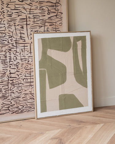 Handgeschilderd Schilderij Isa Groen - Things I Like Things I Love