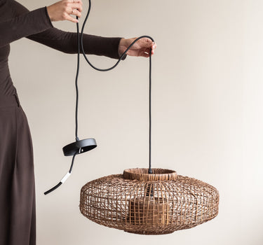 Handgevlochten Hanglamp Paldor Rotan - Things I Like Things I Love