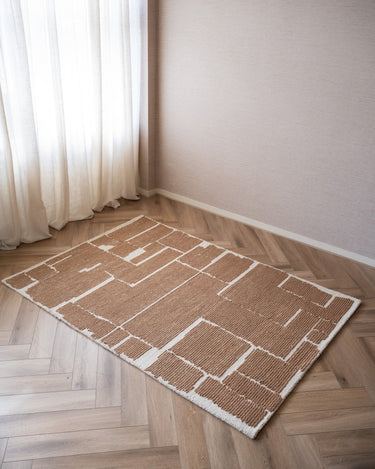 Handgeweven Vloerkleed Intarsio Bruin - Things I Like Things I Love