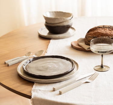 Handmade Breakfast Plate Serpa Burgundy - Things I Like Things I Love