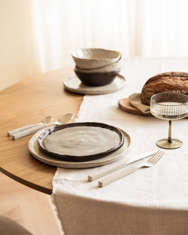 Handmade Breakfast Plate Serpa Burgundy - Things I Like Things I Love