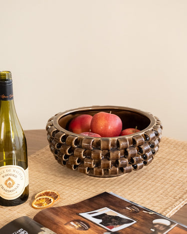 Handmade Deco Bowl Loopa Brown - Things I Like Things I Love